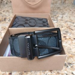 COACH BELT AND WALET NEW.