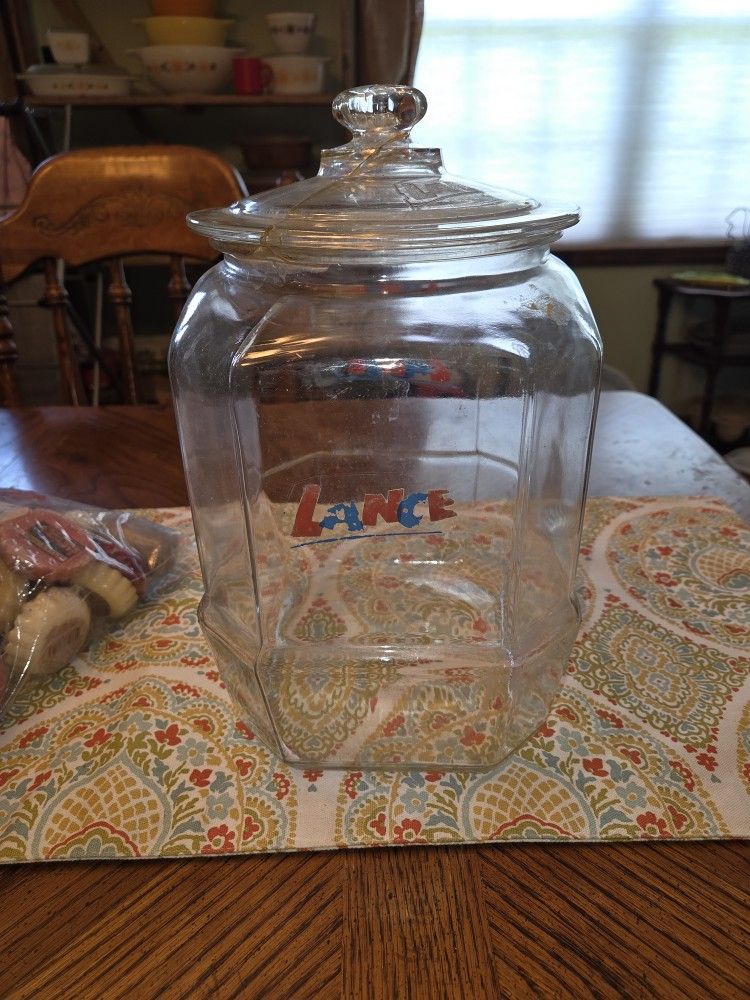vintage Lance cracker jar 1940s