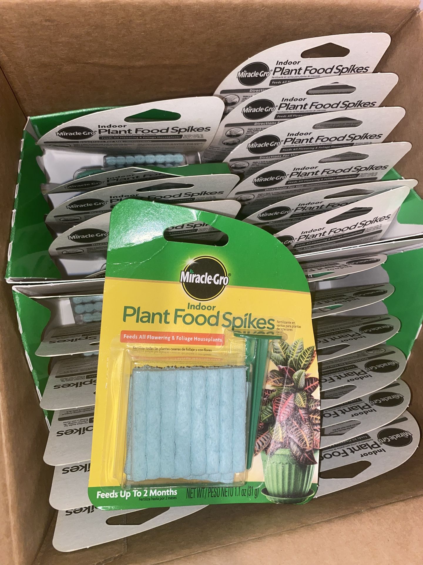 Miracle-Gro Indoor Plant Food Spikes Tray - 24 Pack