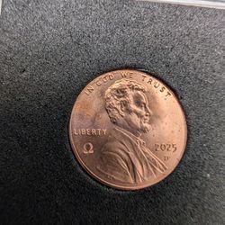 Set Of Pennies From D&P Mints With Omega  Counter Stamps 