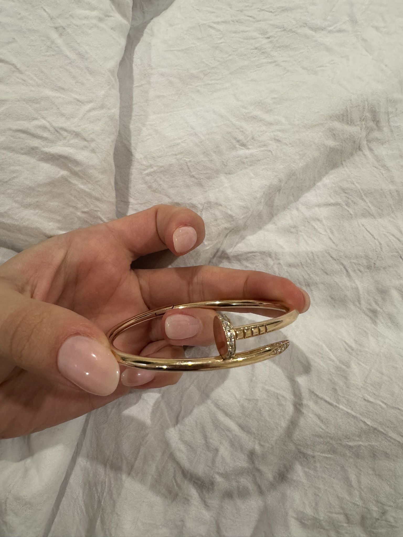 Real gold and diamond bracelet