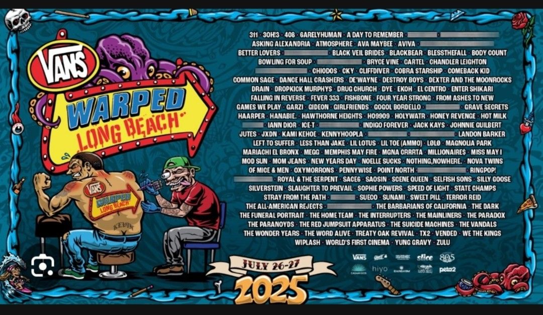 VIP Warped Tour Ticket $400