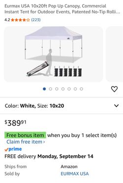 Eurmax USA 10x20 Pop Up Canopy Tent