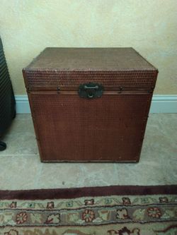 Vintage Rattan Storage Chest Great Condition