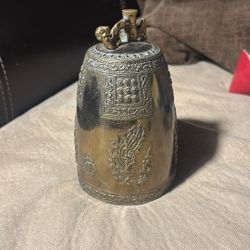 Antique Bronze Japanese Temple Bell 6in 