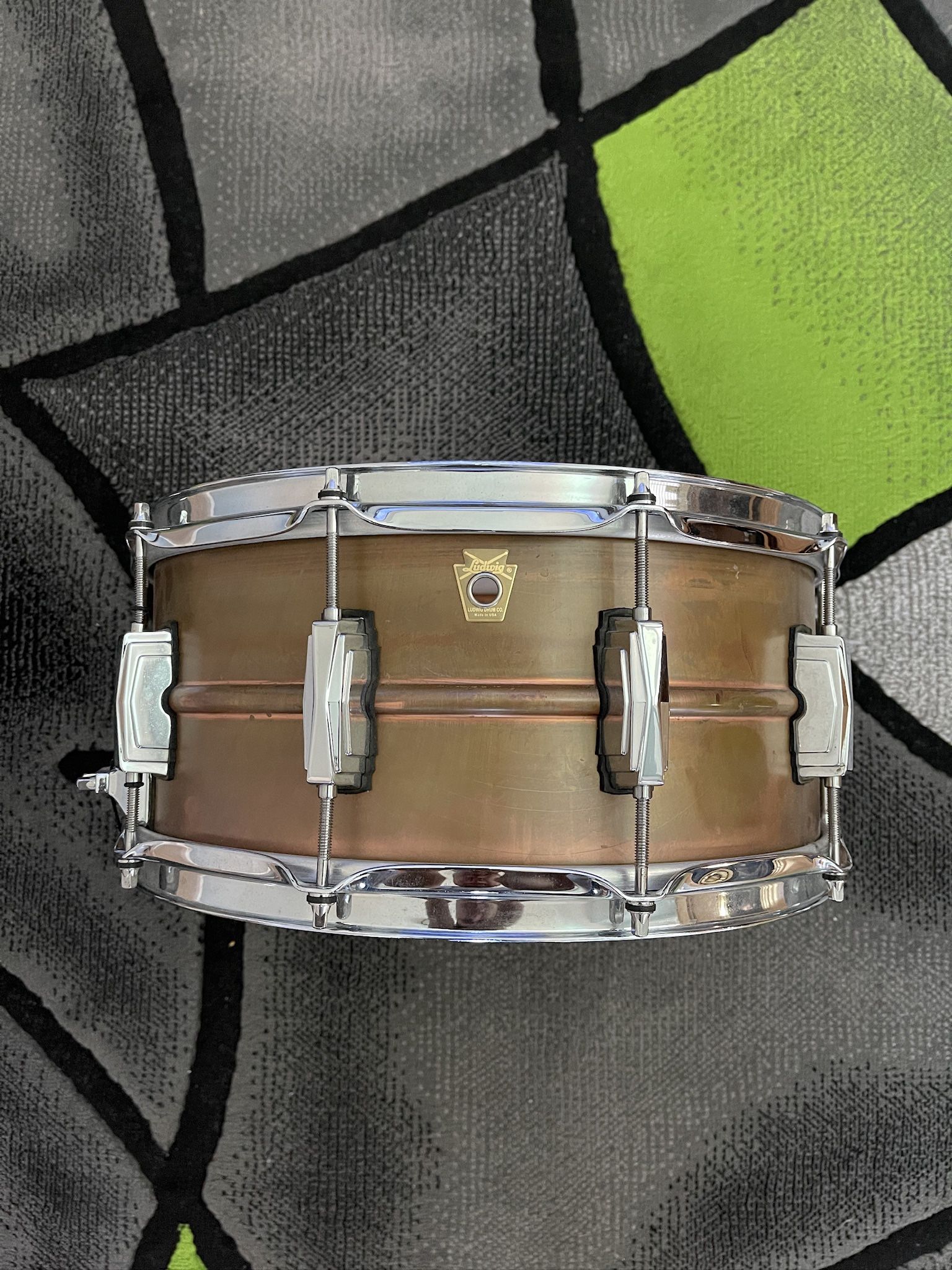 Ludwig Copper Phonic Snare Drum 6.5x14 inch Raw Patina