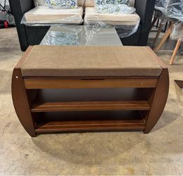Organizer, Multi Function for Hallway Bathroom Living Room Corridor and Garden, Detachable Cushion with Hidden Storage Compartment(Small Damage)