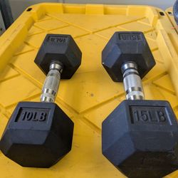 10 Lb And 15 Lb Dumbbell