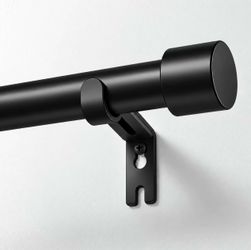 Heavy Duty 1-Inch Steel Adjustable Length Metal Extension Rod Curtain Poles & Tracks, 50-103 inches Threaded Ends Poles & Tracks for Bedrooms, Modern