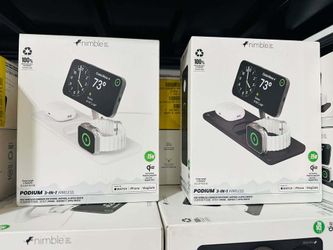 Nimble Podium 3-in-1 Wireless Charging Station, 25W Charging, Magsafe w/ Adapter