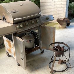 BBQ Stove Propane Tank And Outdoor Stove