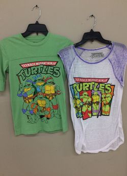 TMNT Teenage Mutant Ninja Turtles shirt lot, sz xs/s/m