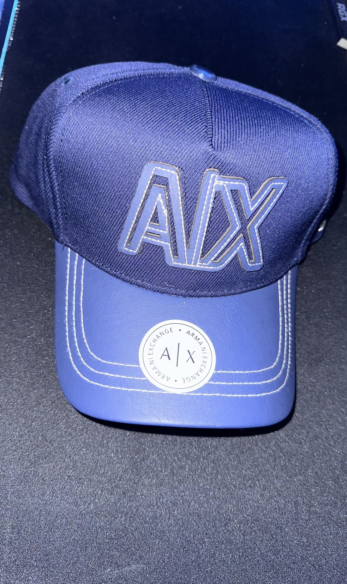Armani Exchange Blue Strapback Hat