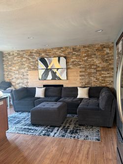 FREE DELIVERY🚚 Costco 6-Piece Modular Sectional Sofa w/ Ottoman