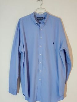 Polo Ralph Lauren Classic Fit Long-Sleeve Button-Down 100% Cotton Shirt Size: 2XLT
Color: Blue