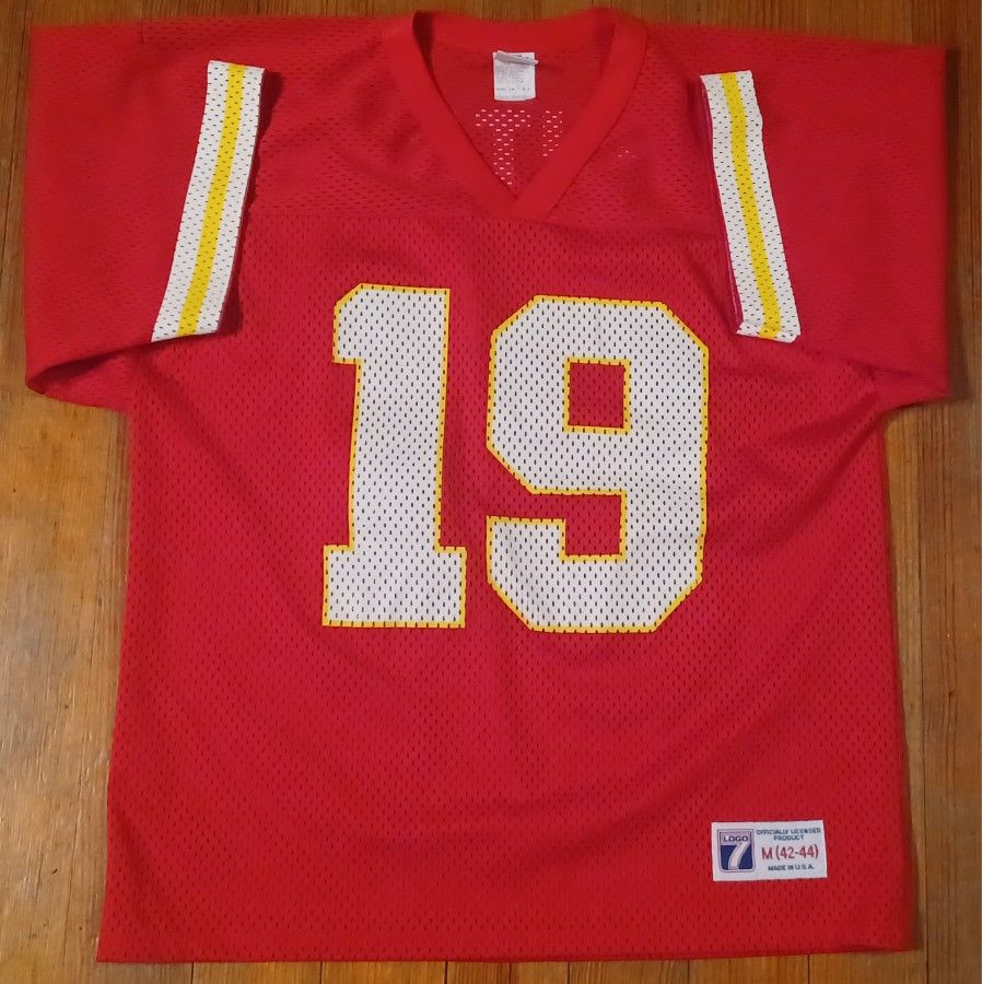 Joe Montana Vintage Logo 7 Kansas City Chiefs Jersey Red White Excellent