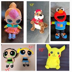 Plush Figures- $5 EACH 