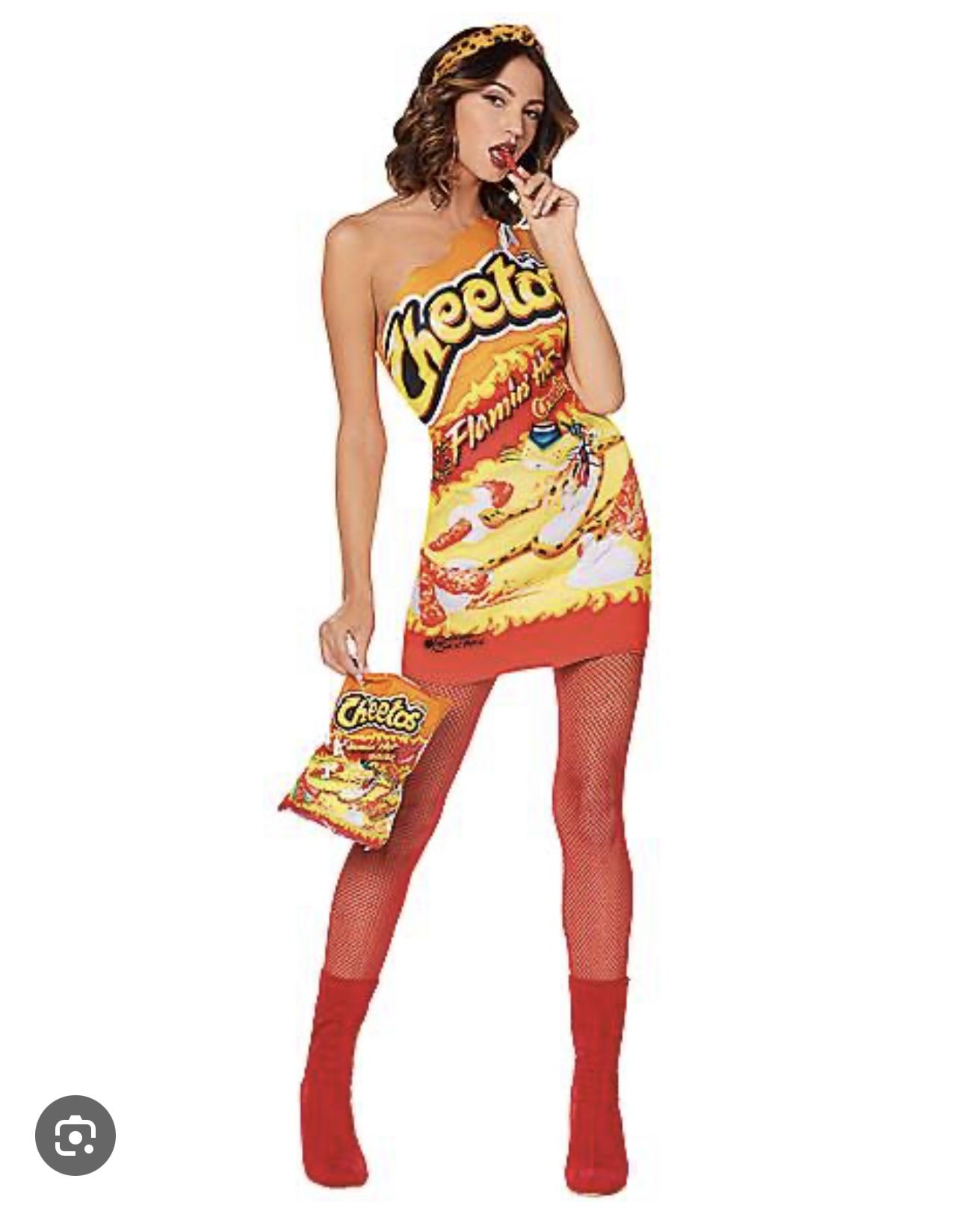 Adult Flaming Hot Cheetos Costume (Women)