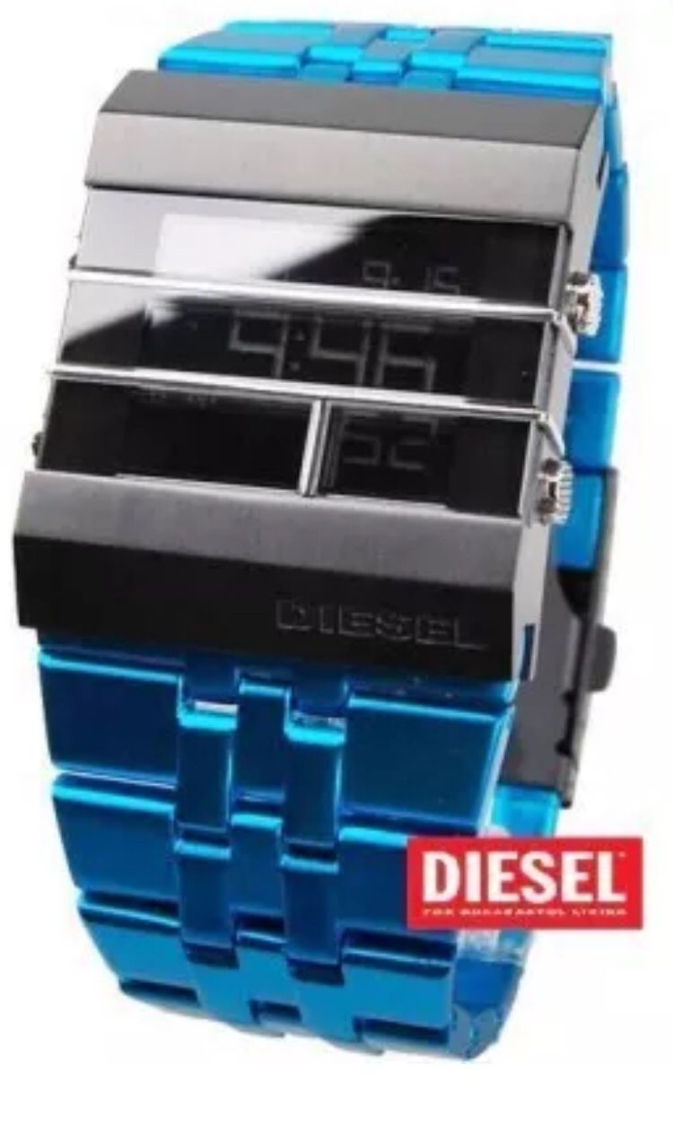 diesel digital watch aluminum