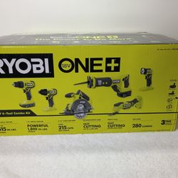 Ryobi CordlessONE+ 18V 6-Tool Combo Set (PCL1600K2)