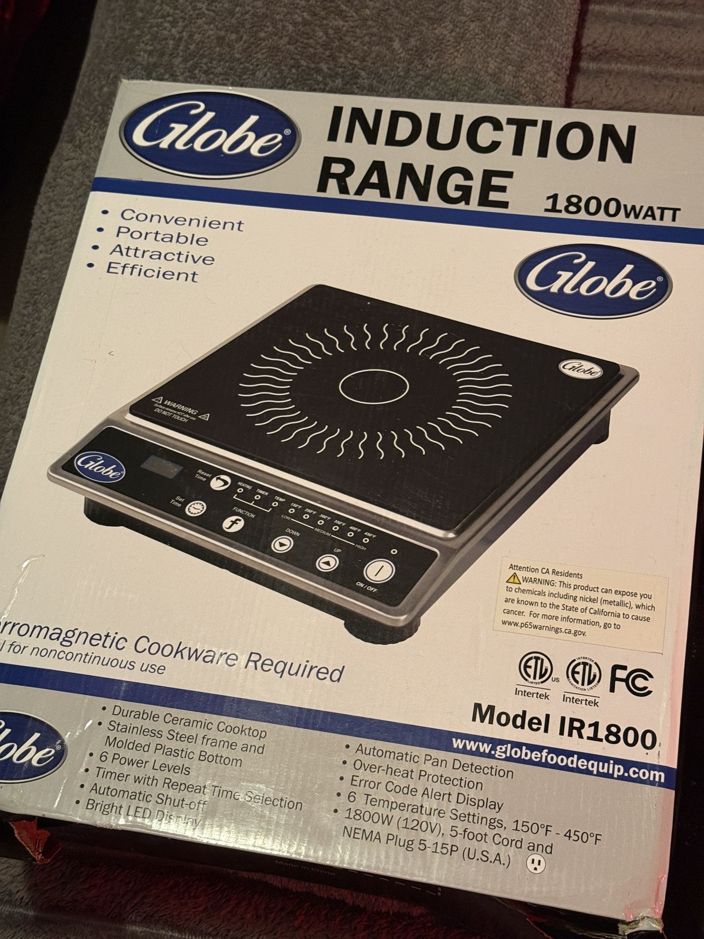 GLOBE INDUCTION RANGE