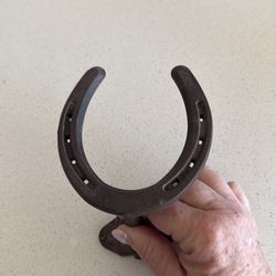 Rustic horseshoe wall mount hanger