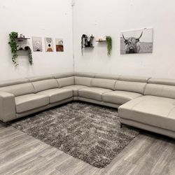 Leather Sectional Couch Abbyson - Free Delivery 