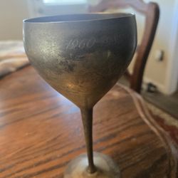 Vintage Brass 1(contact info removed) Champagne Goblet 