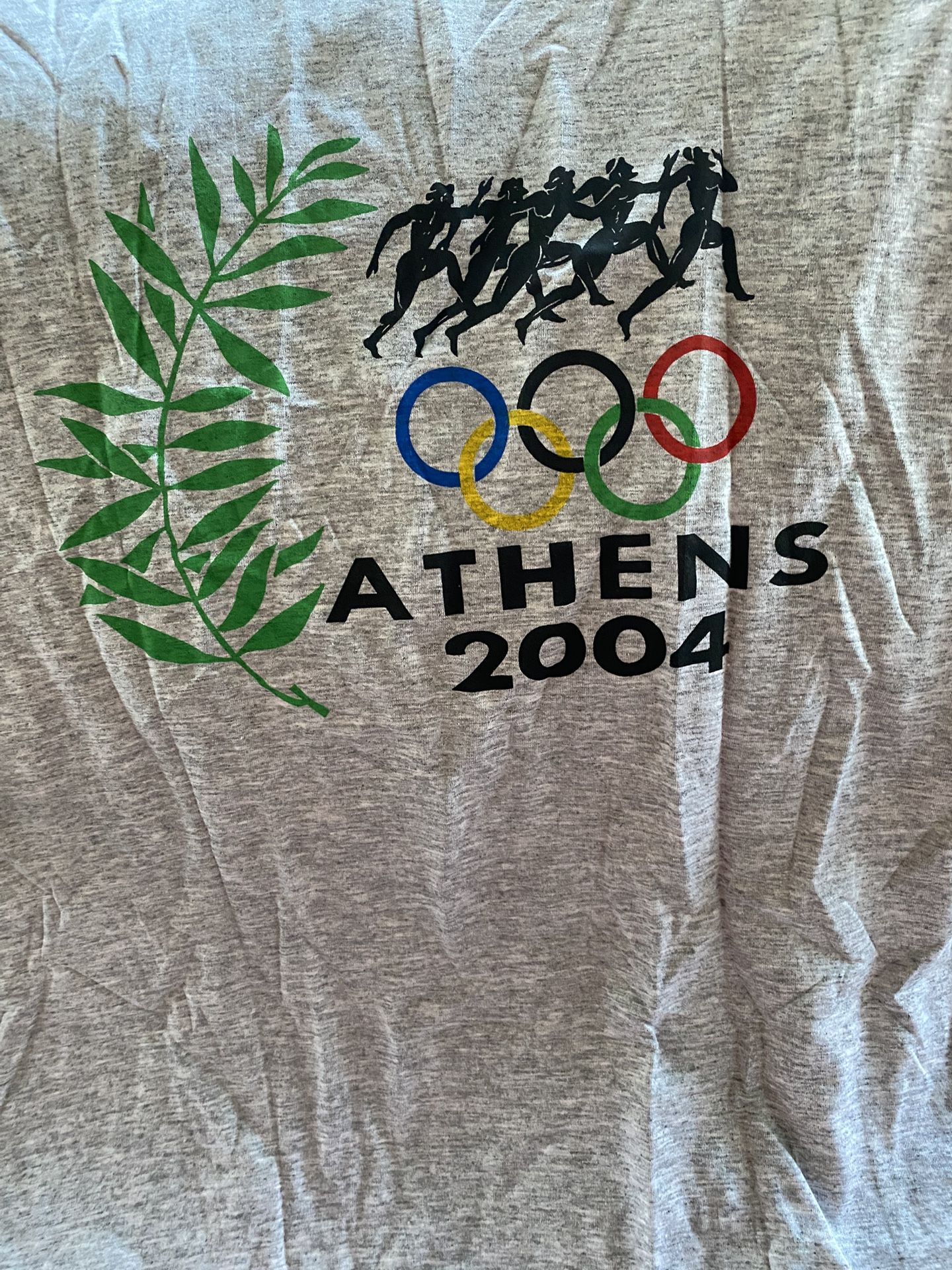 Vintage Unisex Athens 2004 Olympic Games Gray T-Shirt $15 each or 2 for $20 (Mix & Match) (4 available)