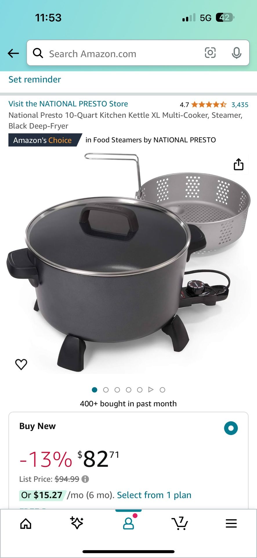 Presto 10qt Multi Cooker 
