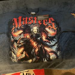 Navy Blue And Orange And White Graphic Tee From The Brand “Stray”