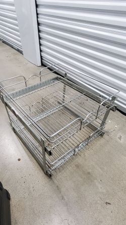 Kitchen Cabinet Pull-Out Wire Baskets (2-Tier)