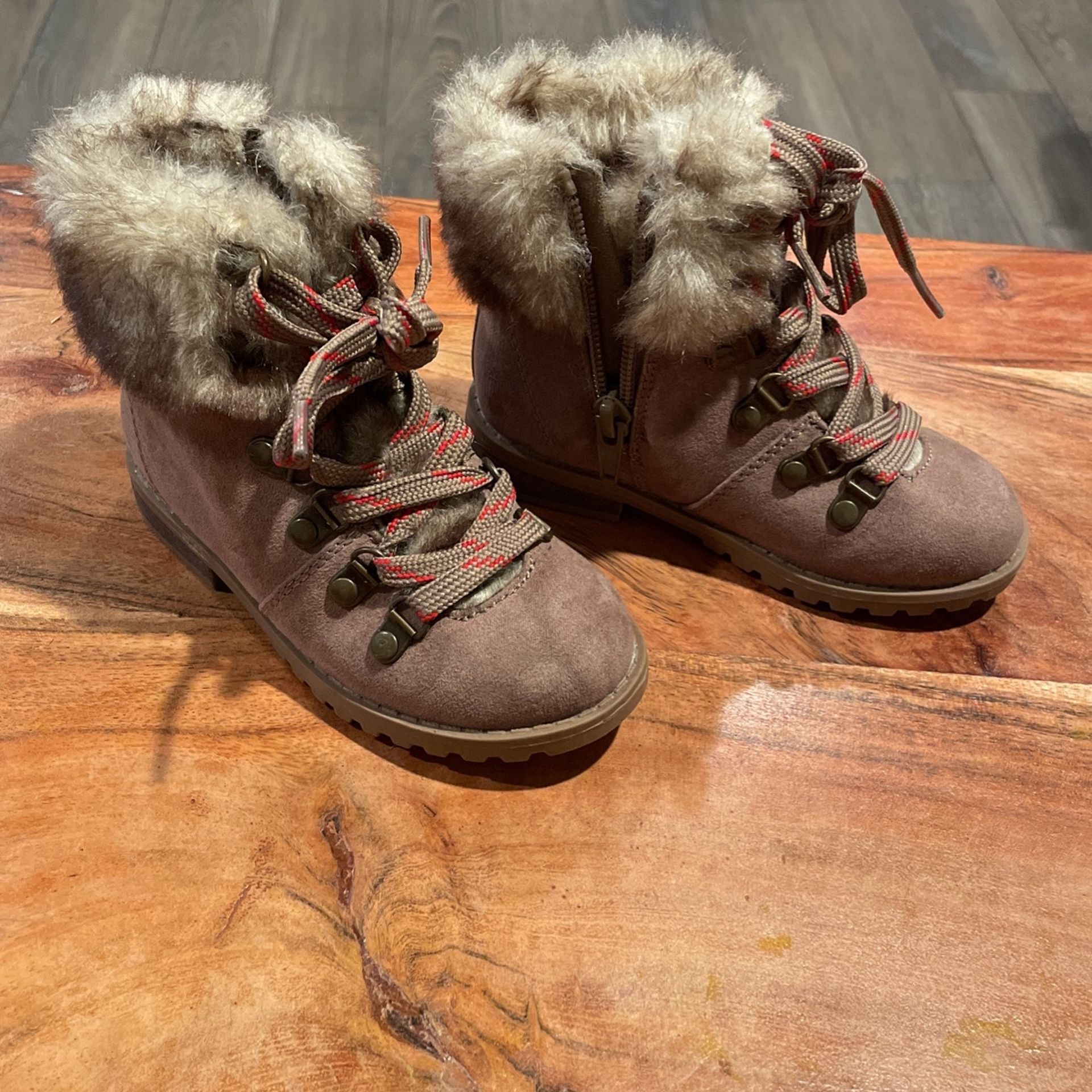 7c Toddler Girl Brown Snow Boots