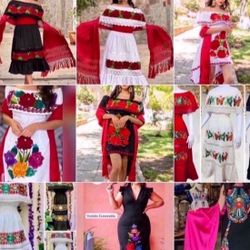 Vestidos Bordados Méxicanos - Beautiful Mexican Dresses  -Precios Varian - Prices Vary