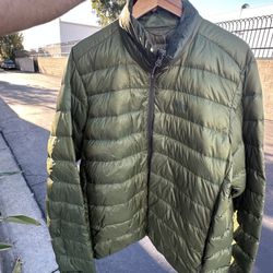 REI Men's XL Goose Down Jacket Forest Green 