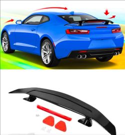 ABS GT Rear Spoiler
Wing Universal Racing Trunk Wing with Red Reflective Strip Glossy Black