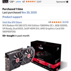 Graphics Card- Radeon RX 580