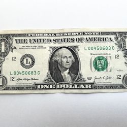 OFF CENTER PRINT/ MISS CUT   2021 SERIES    ONE DOLLAR BILL    