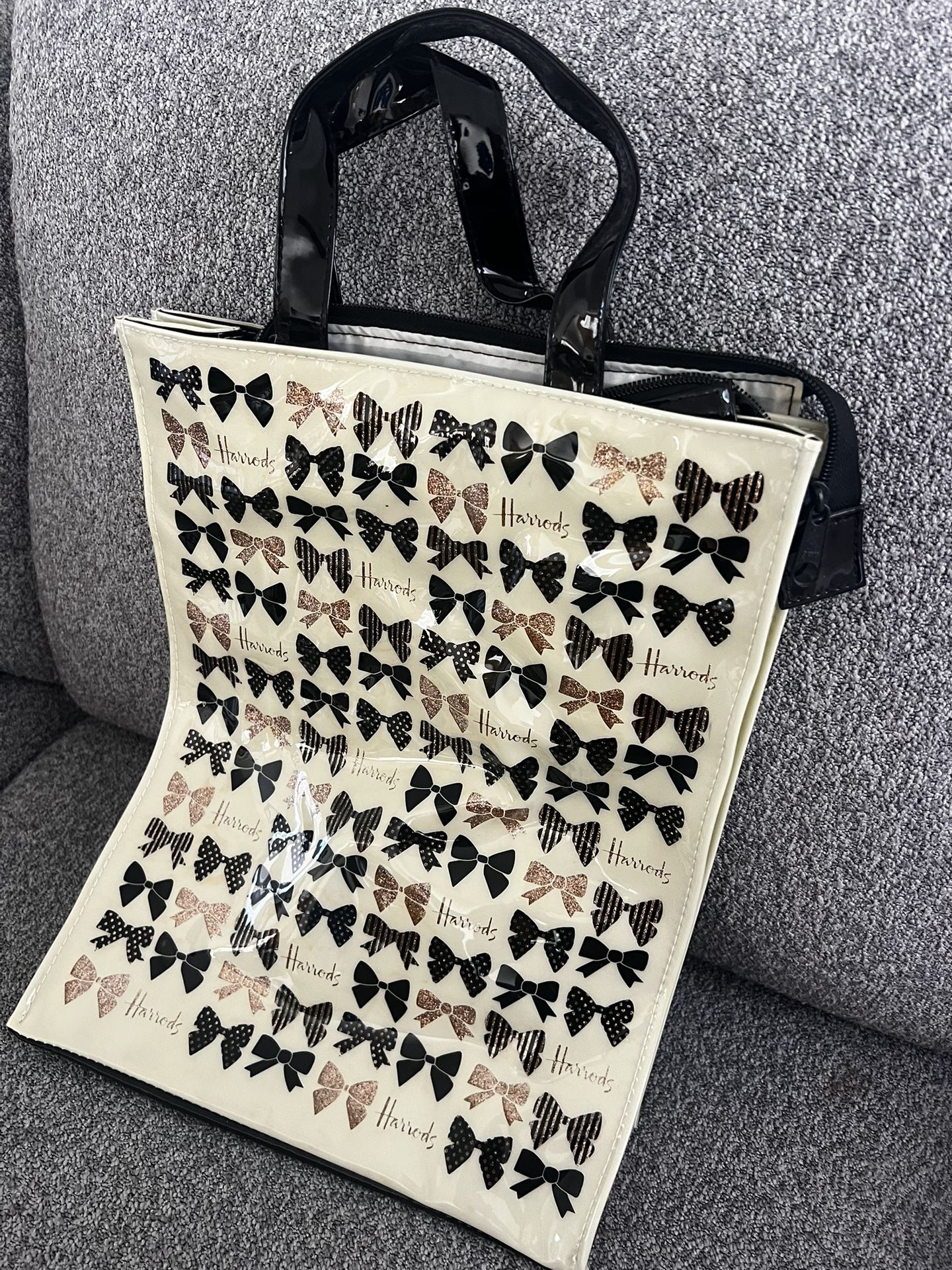 Harrods Glitter Bow Tote
