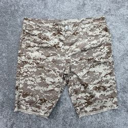 True Religion Mens Size 38 Digital Camo Shorts Made in USA Billy Super T Raw Hem