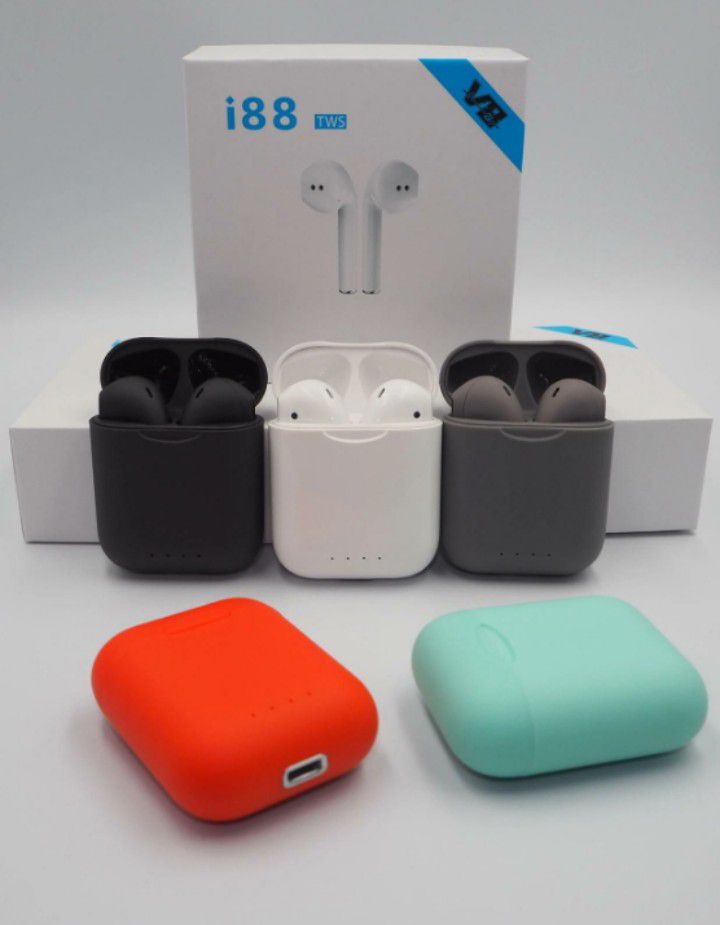 i88 Wireless Bluetooth Headphone Earbuds For iPhone,Android,LG,LAPTOP With Charging BOX UNIVERSAL 5 🔥🔥 HOT 🔥DIFFERENT🔥COLORS 🔥🔥🔥