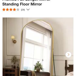 34” Gold Full Body Mirror 