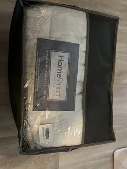 HomeSmart Products 50lbs Weighted Blanket Queen Size - Breathable Soft Fabric, The Heaviest Weighted Blanket White