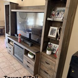 Entertainment Center With Fireplace 