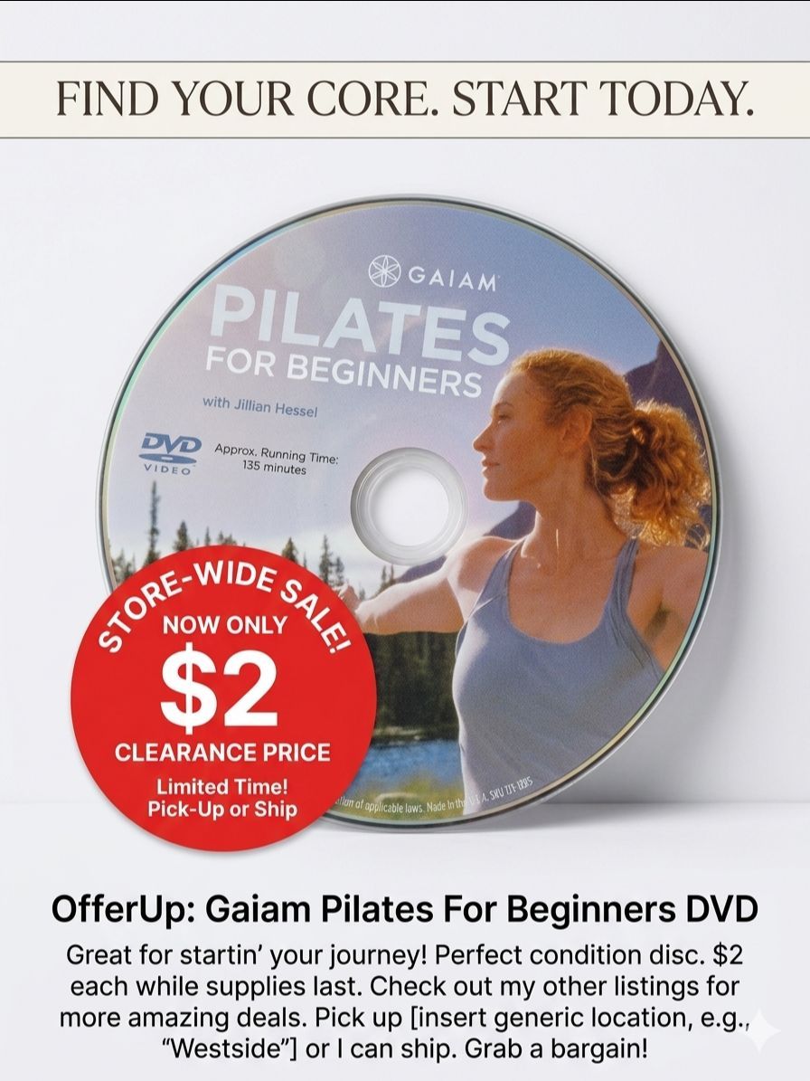 $2 SALE - Pilates for Beginners DVD (Gaiam)