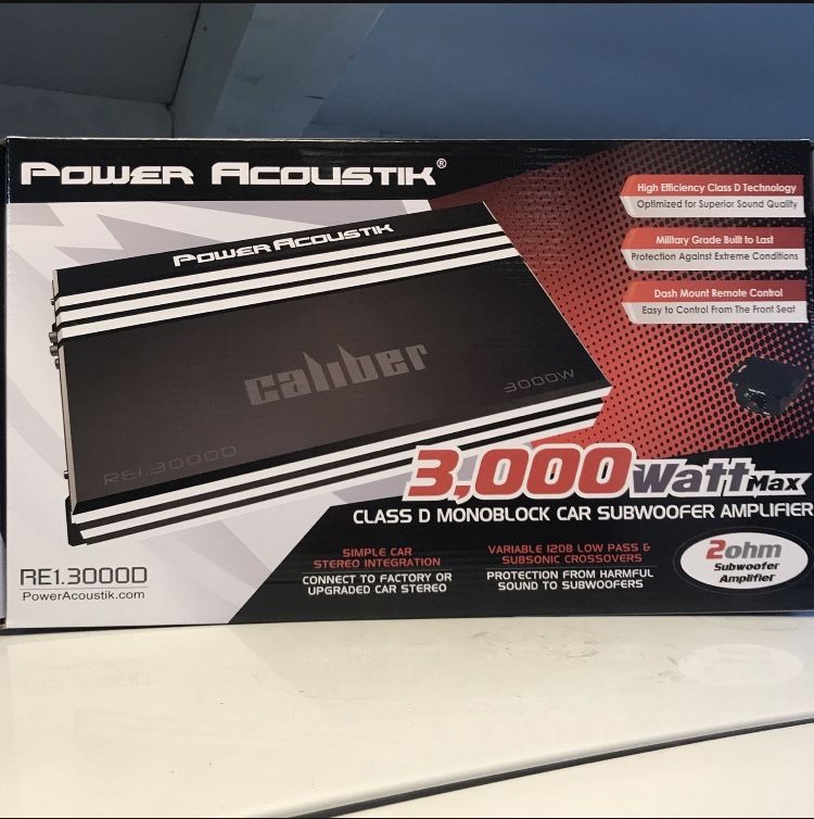 Power Acoustik 3,000 Watts Monoblock Amplifier For Bass Comes With