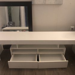 White Tv Stand With Led Lights
