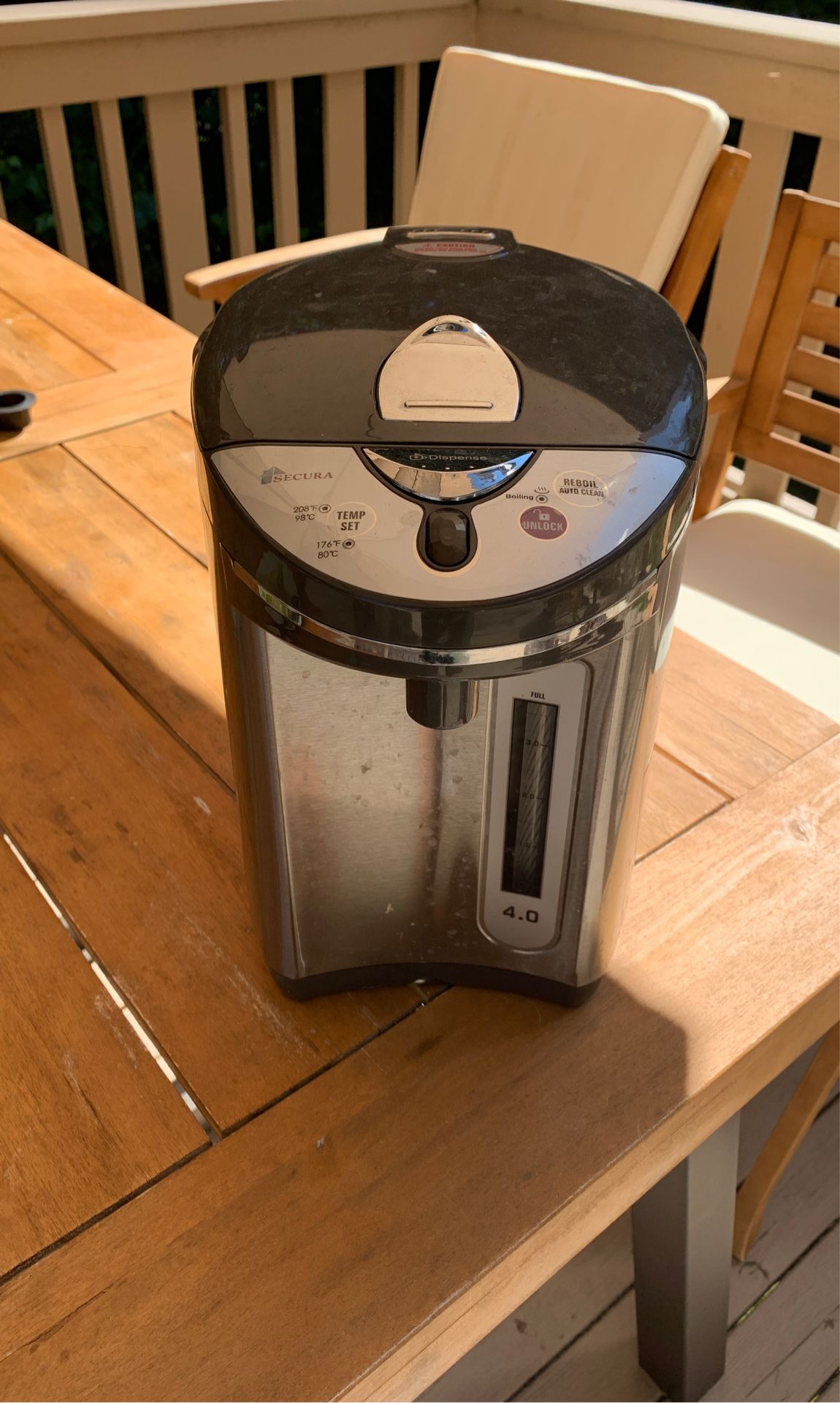 Secura Stainless Steel Water Boiler and Warmer w/Night light Electric