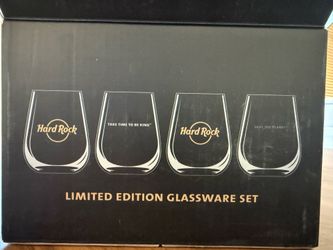 Limited edition HardRock wine glasses