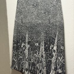 Black & White Floral Skirt